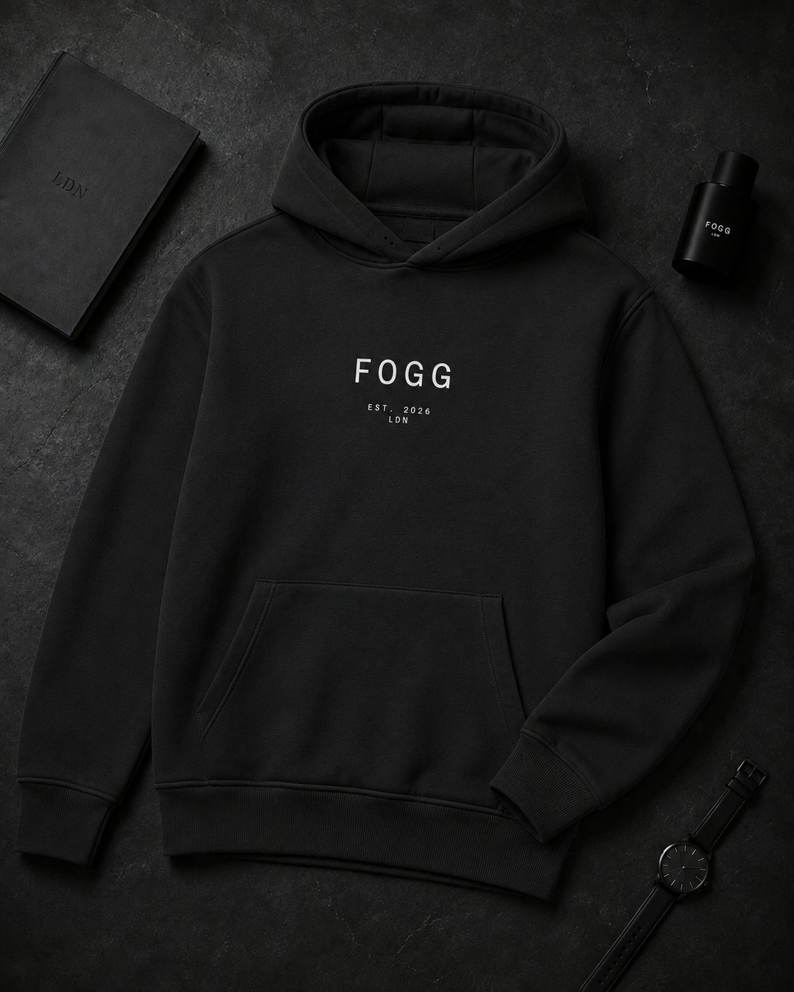 Heavyweight Boxy Hoodie - Deep Black