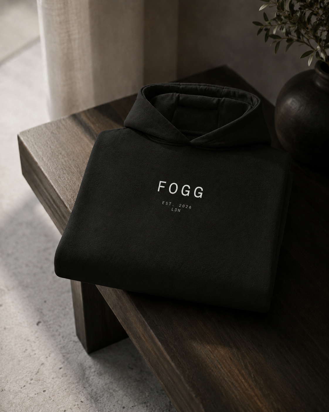 Heavyweight Boxy Hoodie - Deep Black