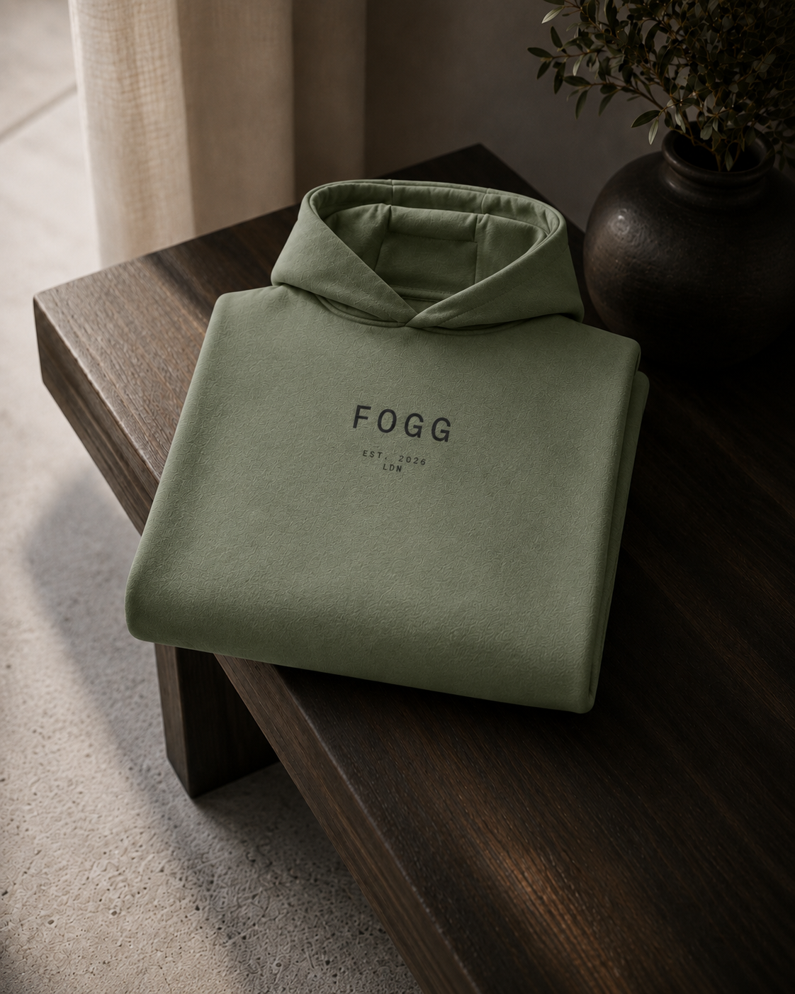 Heavyweight Boxy Hoodie - Earthy Green