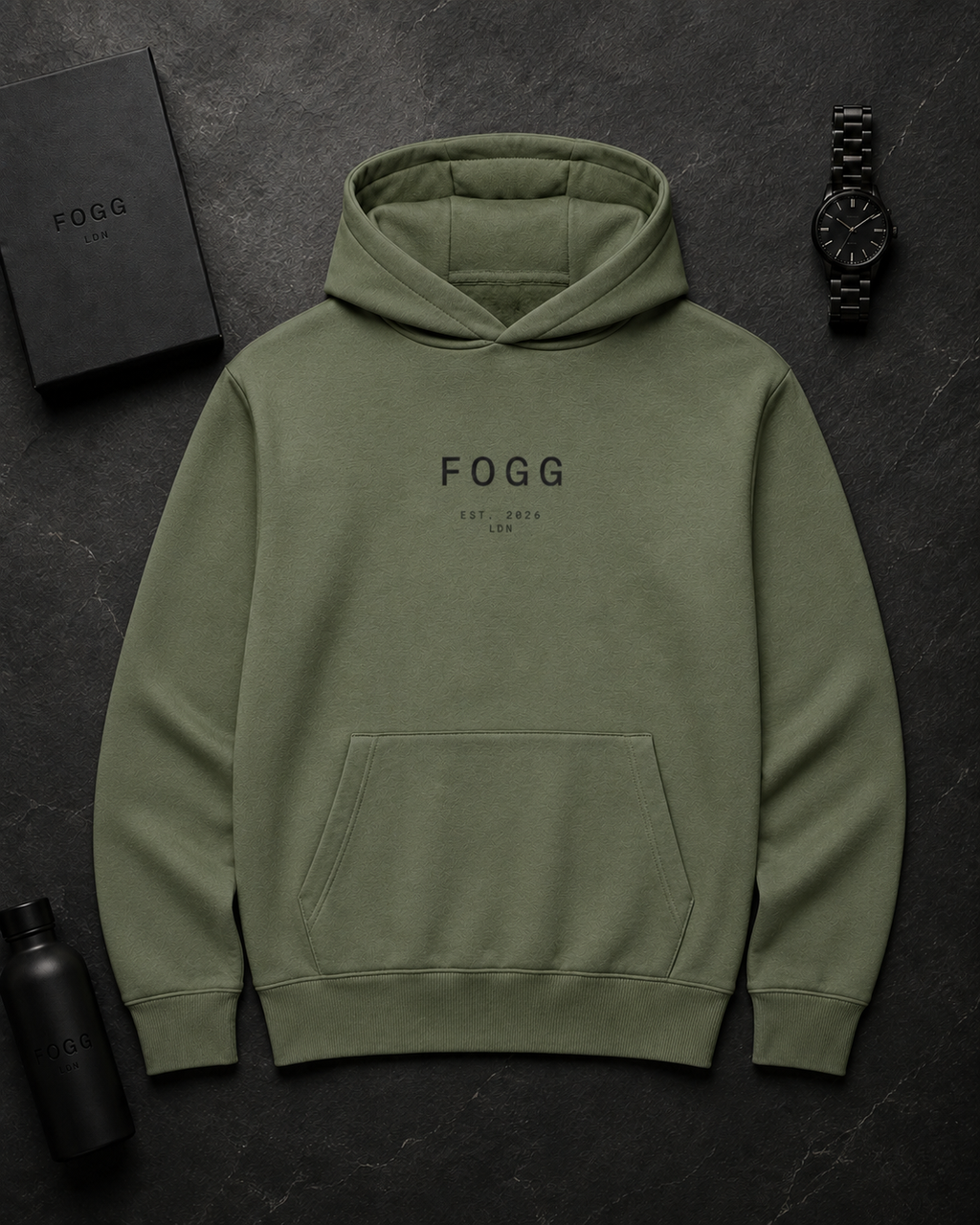 Heavyweight Boxy Hoodie - Earthy Green